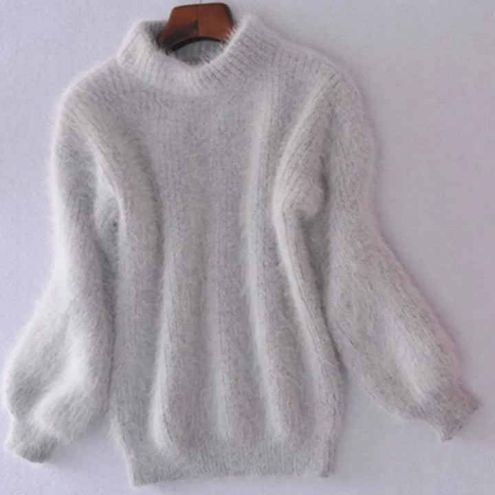 Erin Women's fluffy high-collar winter jumper