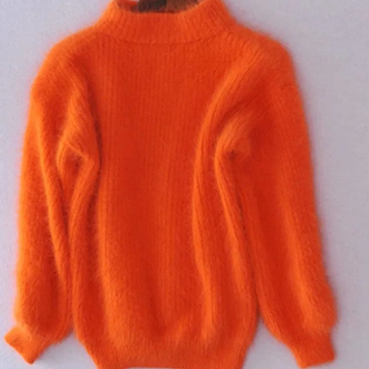 Erin Women's fluffy high-collar winter jumper