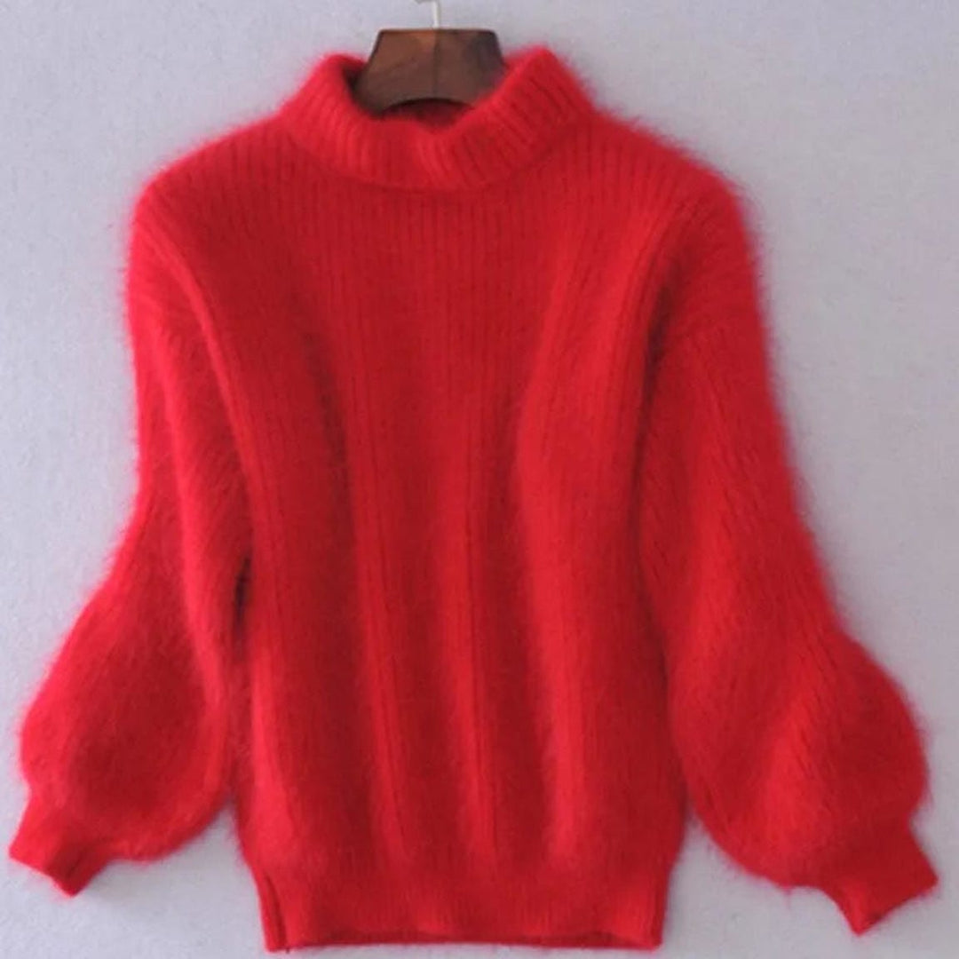 Erin Women's fluffy high-collar winter jumper
