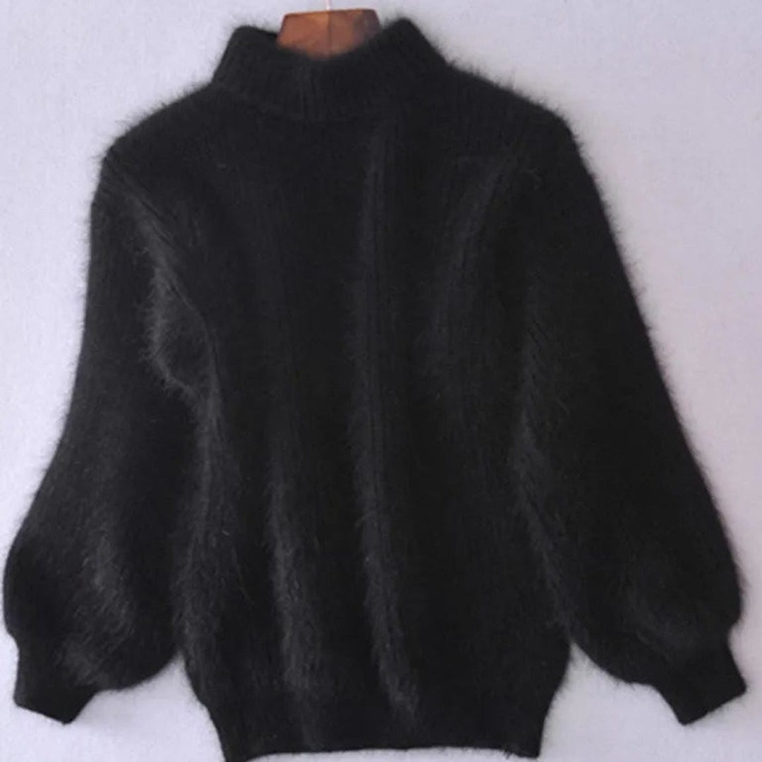 Erin Women's fluffy high-collar winter jumper