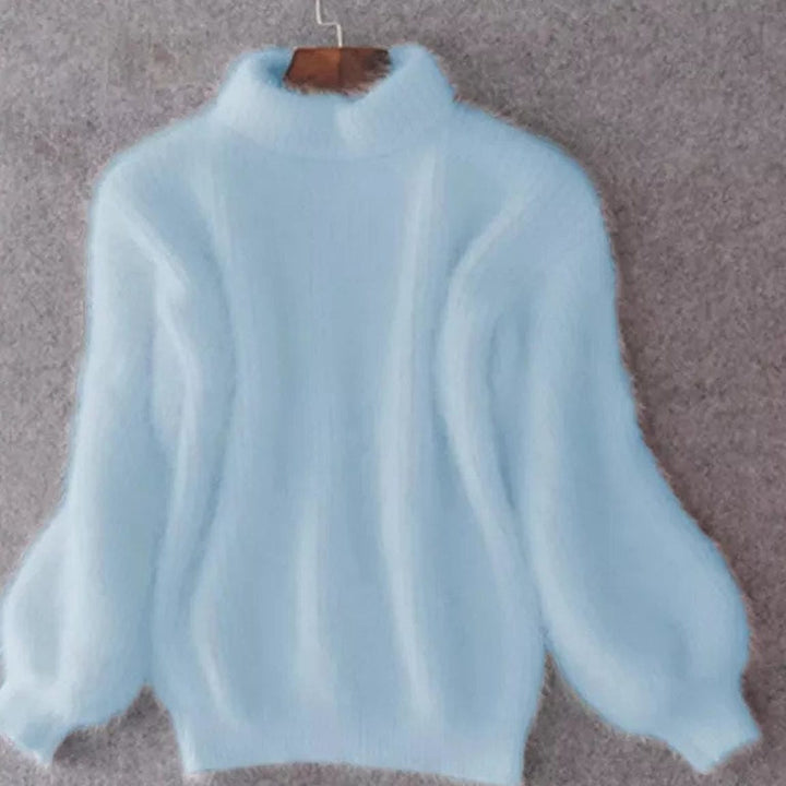 Erin Women's fluffy high-collar winter jumper