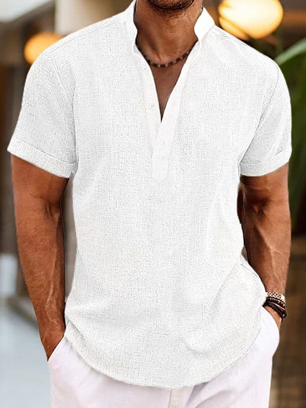 Calvin Men's Short-Sleeve Henley Shirt