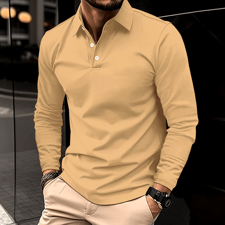 Errol Men's Classic Long-Sleeve Polo Shirt