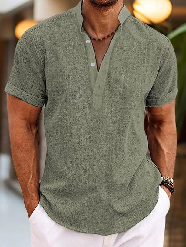 Calvin Men's Short-Sleeve Henley Shirt