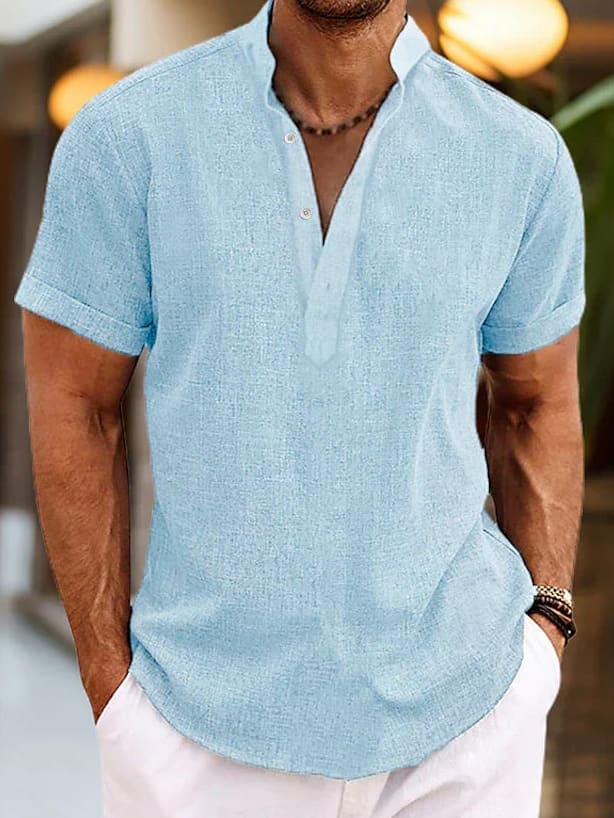 Calvin Men's Short-Sleeve Henley Shirt