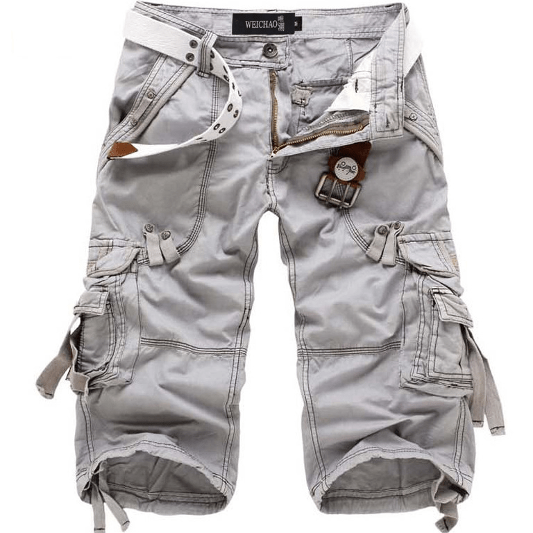 Frederick Men's Multi-Pocket Belted Cargo Shorts