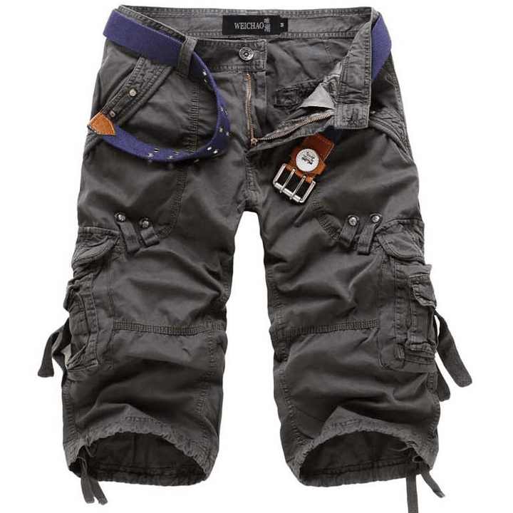 Frederick Men's Multi-Pocket Belted Cargo Shorts