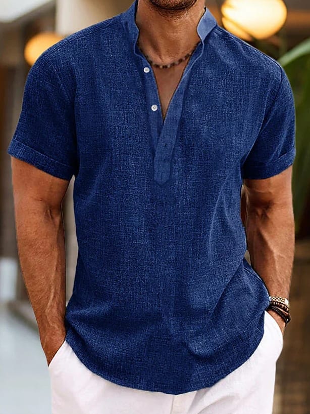 Calvin Men's Short-Sleeve Henley Shirt