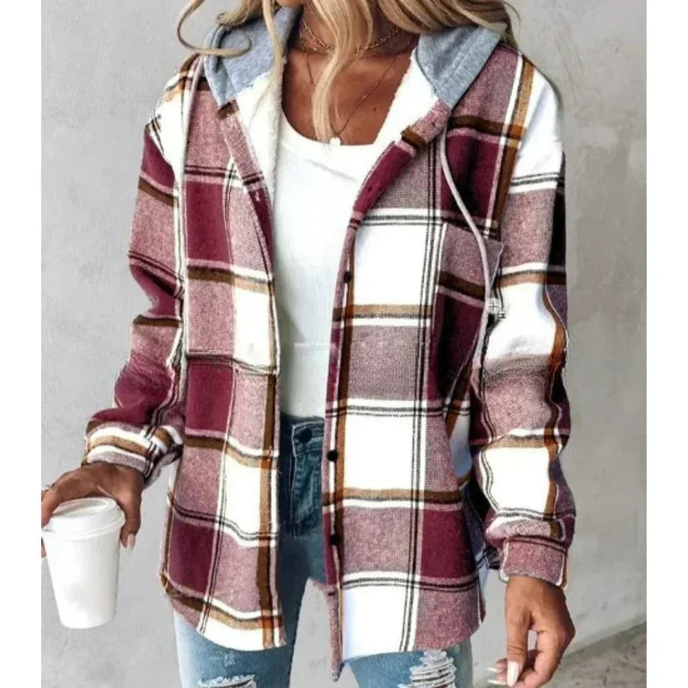 Beatrice Women's Plaid Hoodie Jacket