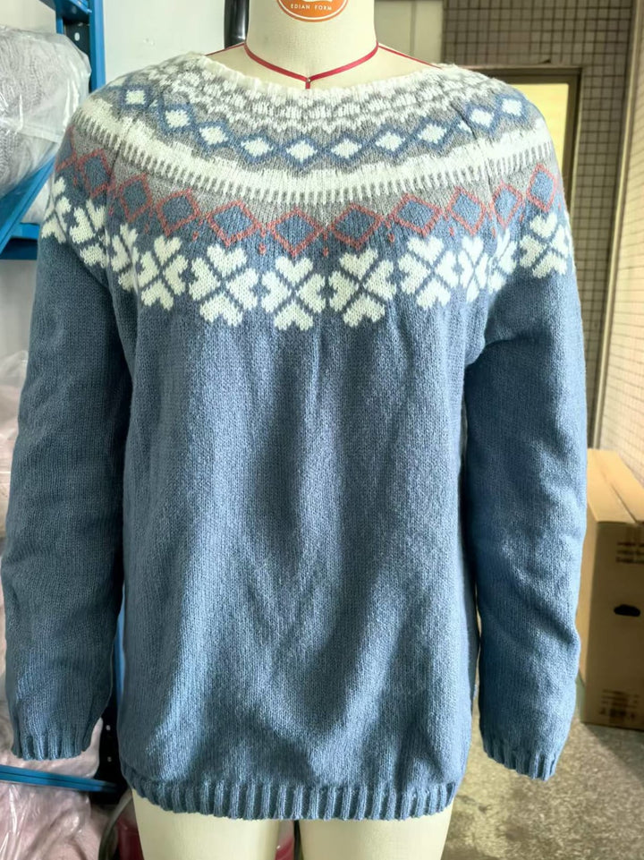 Ione Women's Reindeer Knit Christmas Jumper