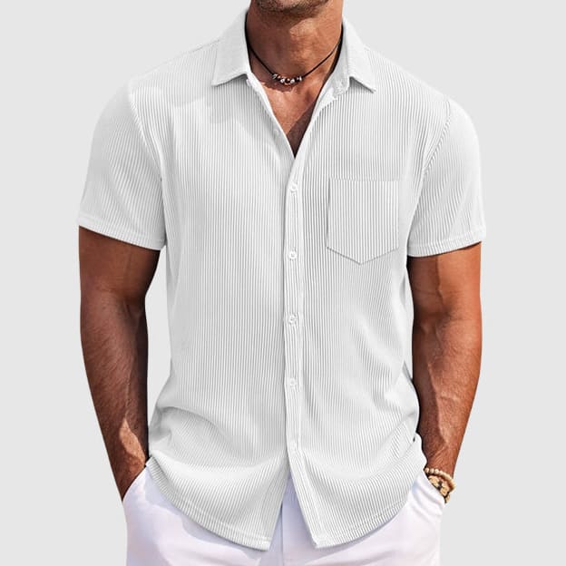 August Men's Ribbed Short-Sleeve Shirt