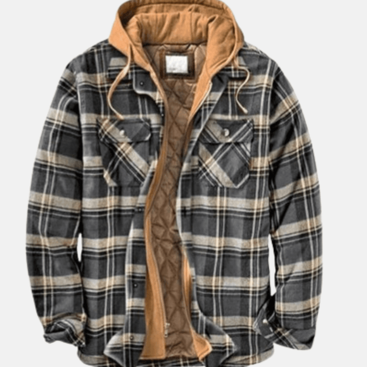 Cyrus Men's Casual Warm Checked Button Jacket