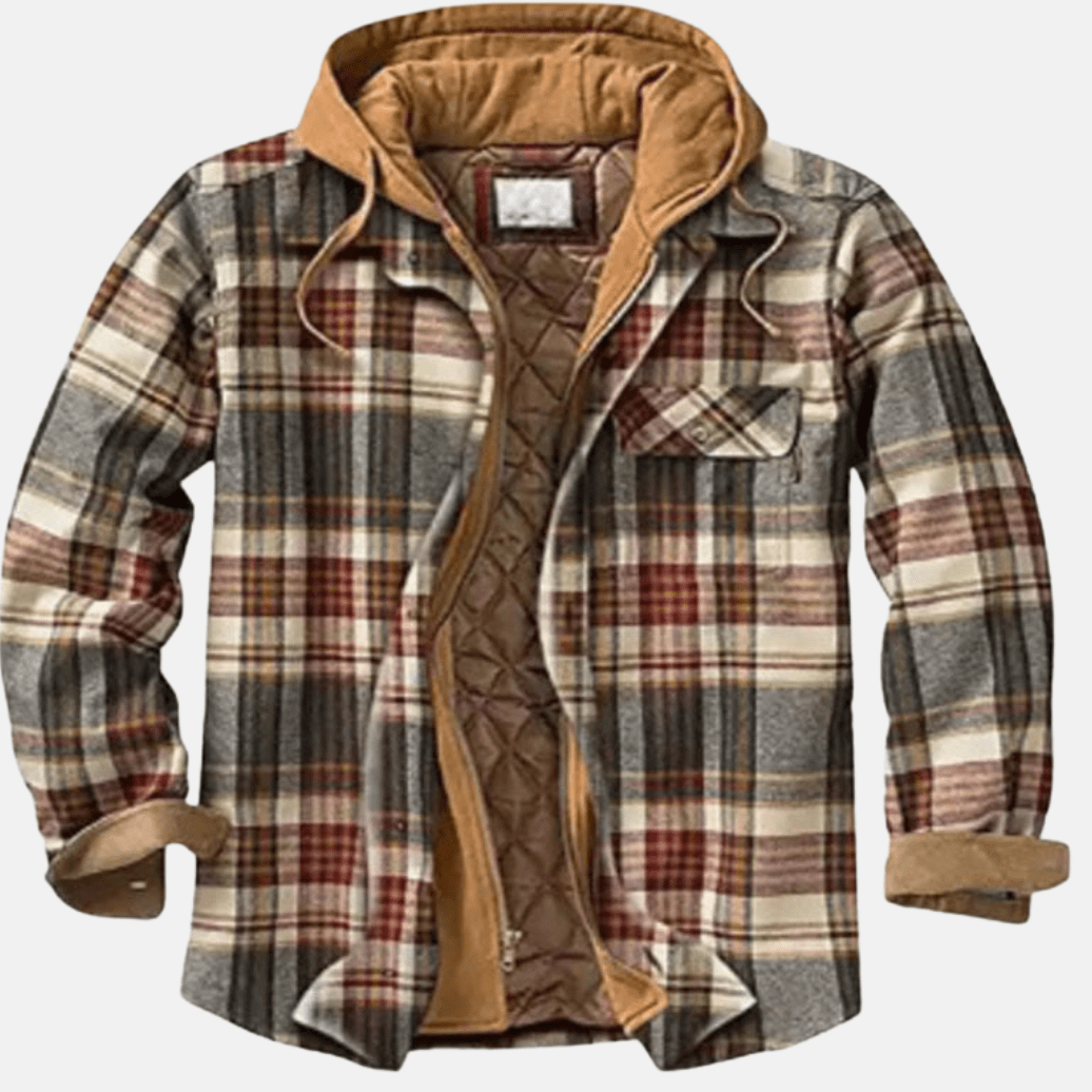 Cyrus Men's Casual Warm Checked Button Jacket