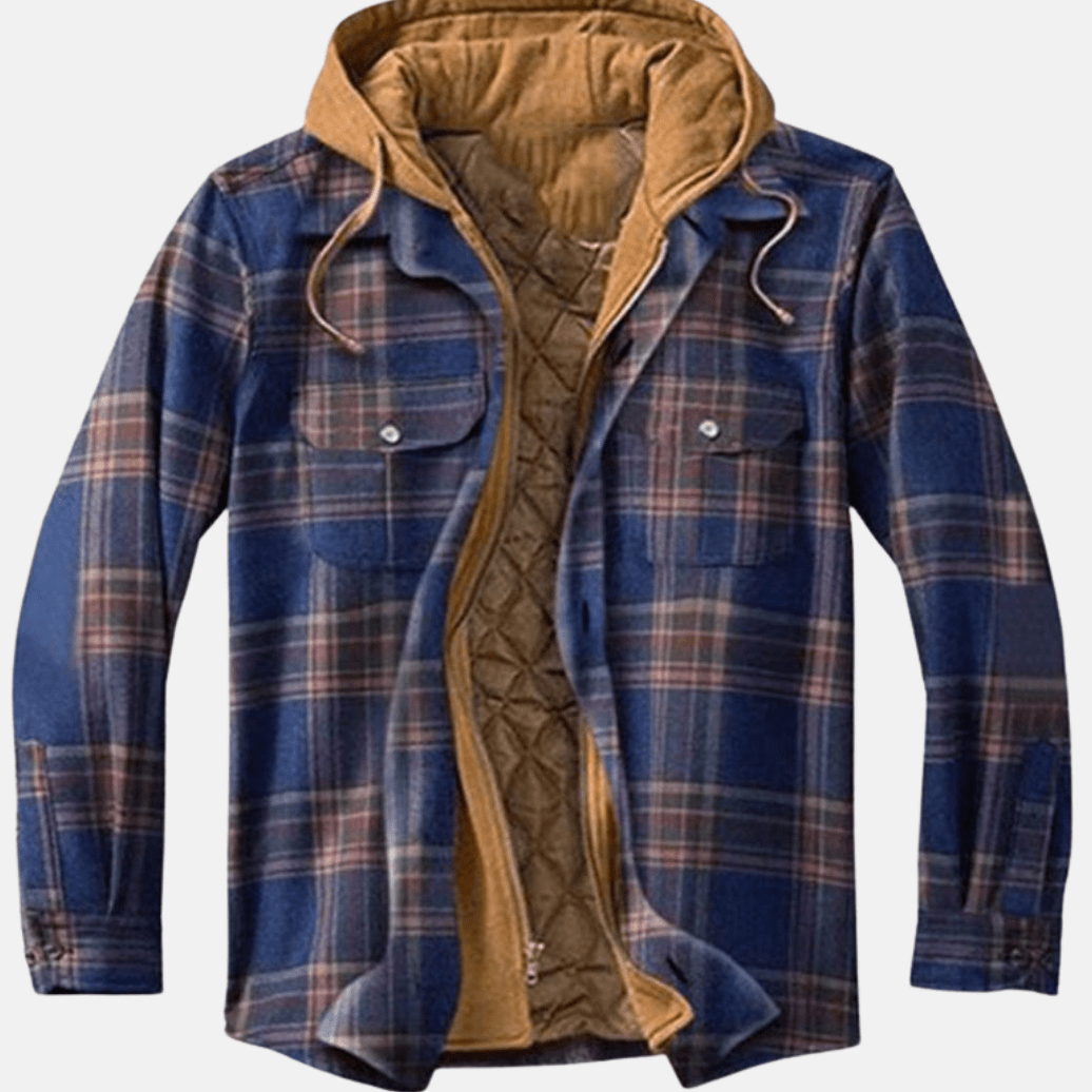 Cyrus Men's Casual Warm Checked Button Jacket