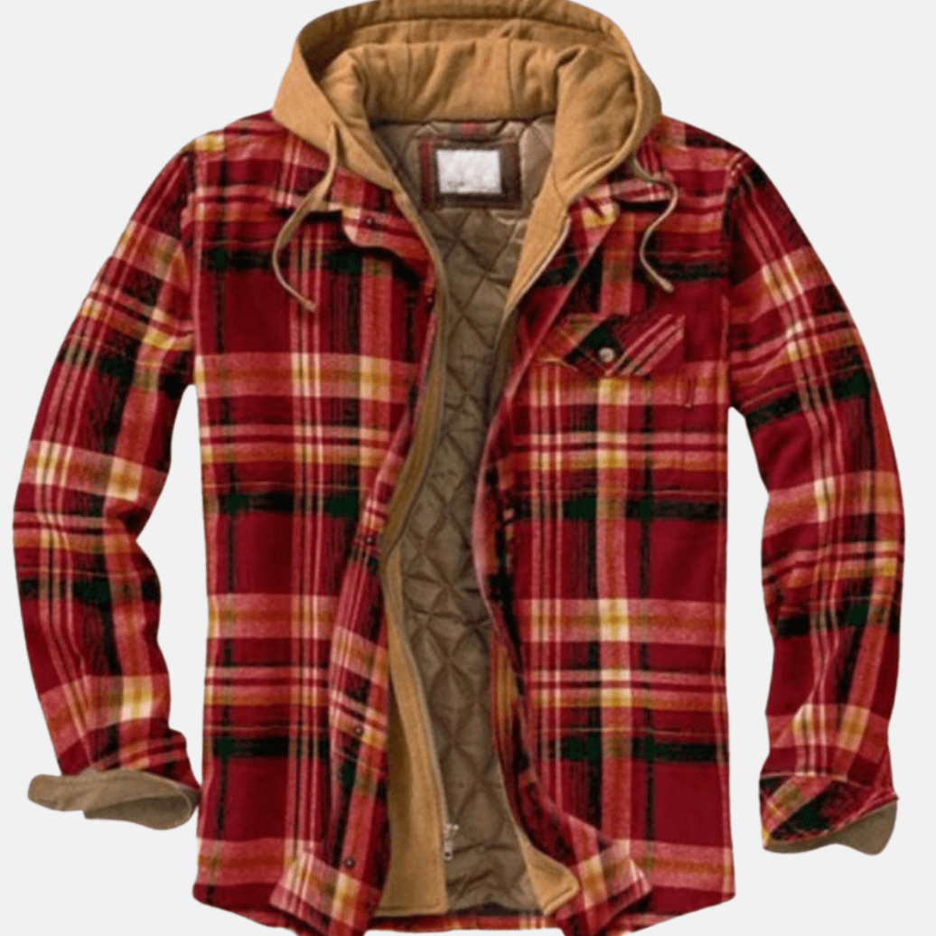 Cyrus Men's Casual Warm Checked Button Jacket
