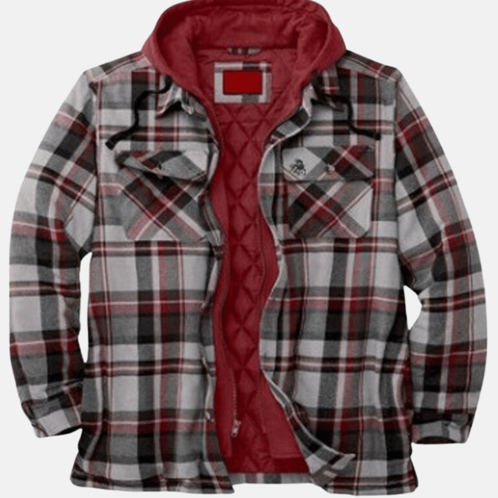 Cyrus Men's Casual Warm Checked Button Jacket