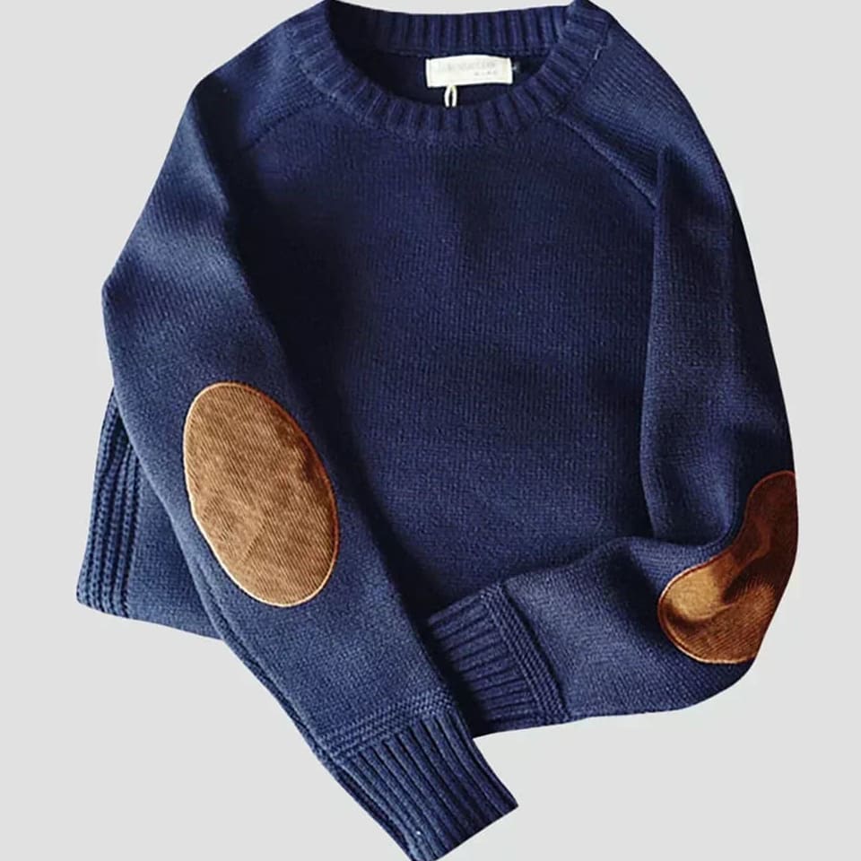 Dallas Men's Elbow Patch Knit Jumper