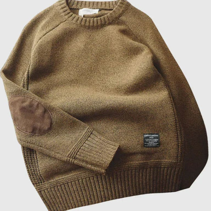 Dallas Men's Elbow Patch Knit Jumper