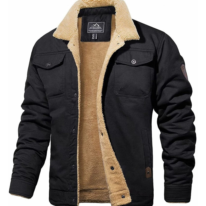 Maxwell Men's Warm Button-Front Fleece Jacket