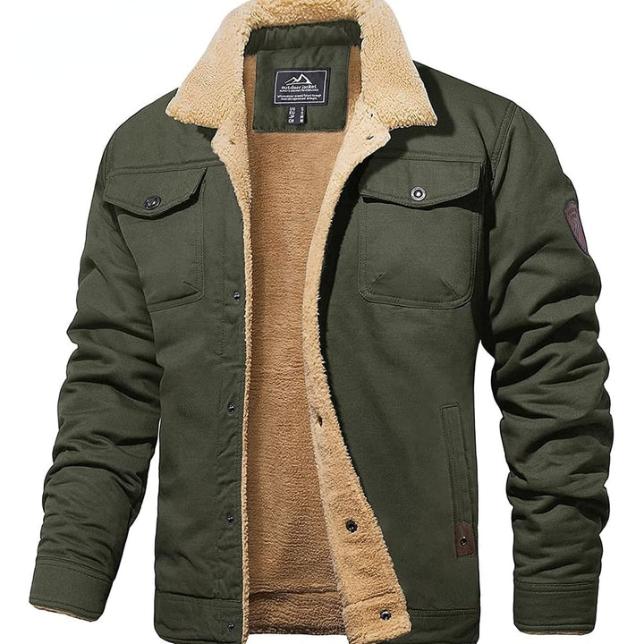 Maxwell Men's Warm Button-Front Fleece Jacket