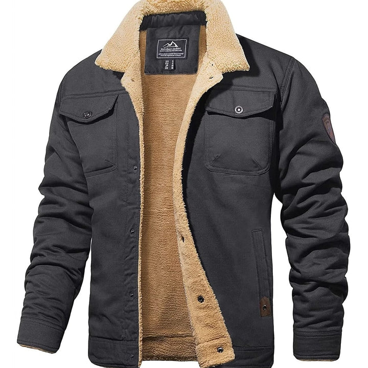 Maxwell Men's Warm Button-Front Fleece Jacket