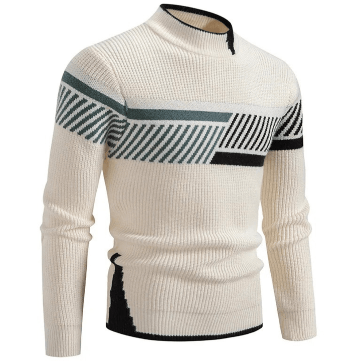 Foster Men's Geometric Print Long-Sleeve Jumper