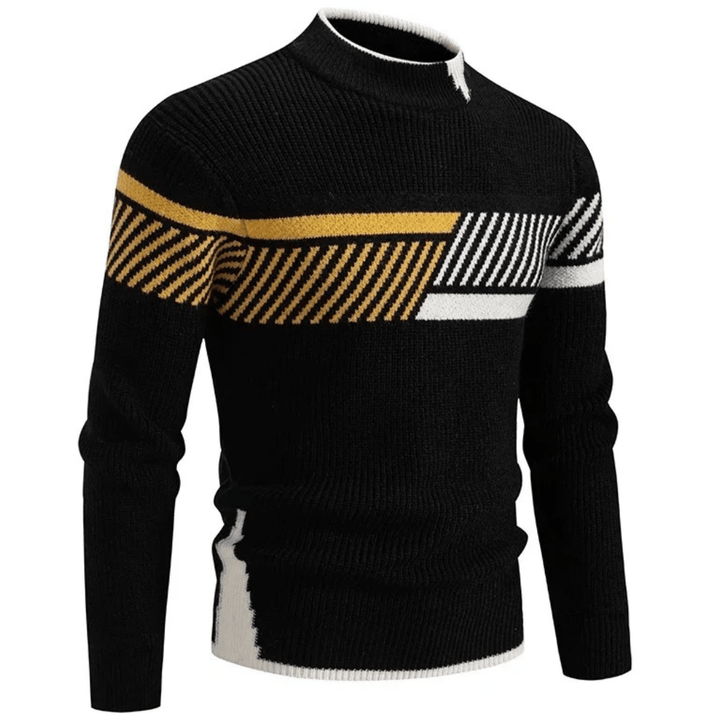 Foster Men's Geometric Print Long-Sleeve Jumper