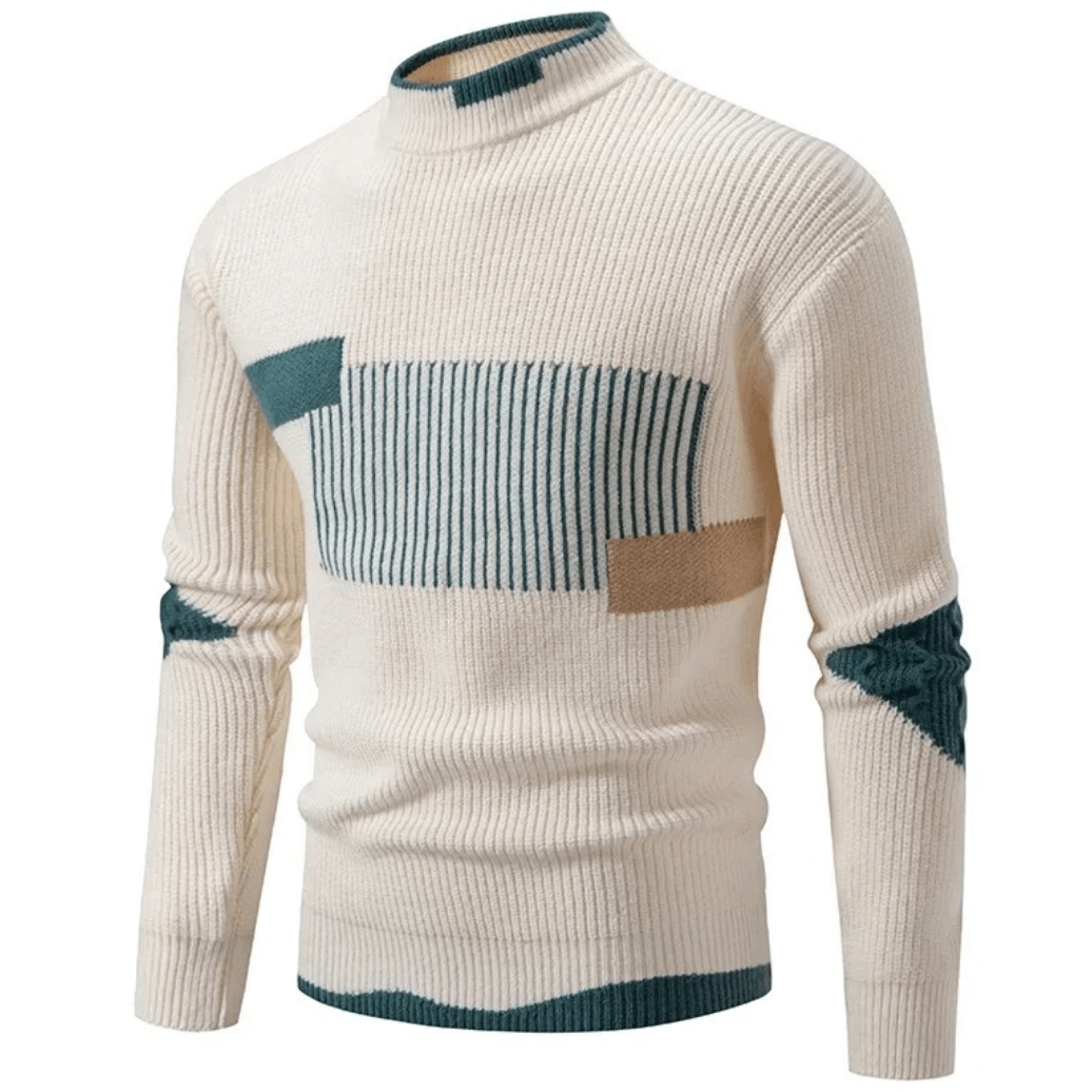 Foster Men's Geometric Print Long-Sleeve Jumper