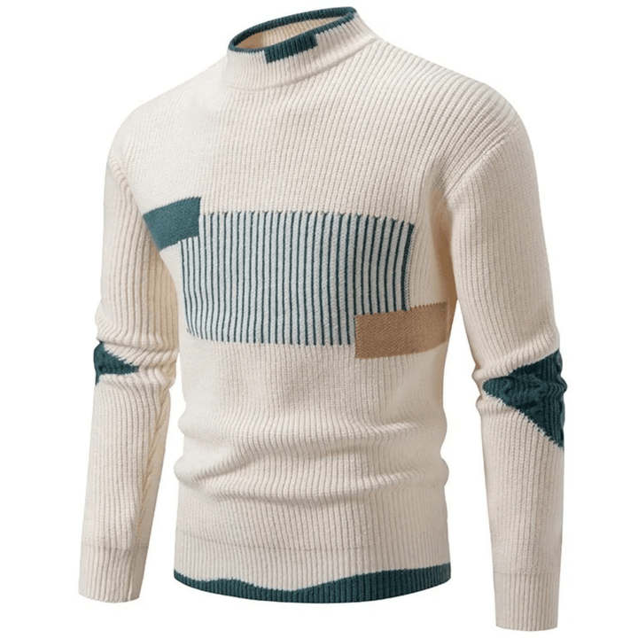 Foster Men's Geometric Print Long-Sleeve Jumper