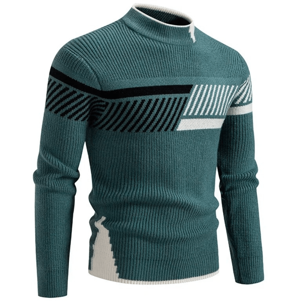 Foster Men's Geometric Print Long-Sleeve Jumper