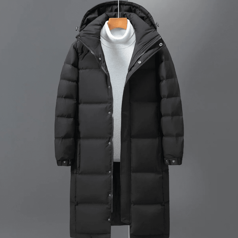 Merrick Men's Long Hooded Quilted Winter Coat