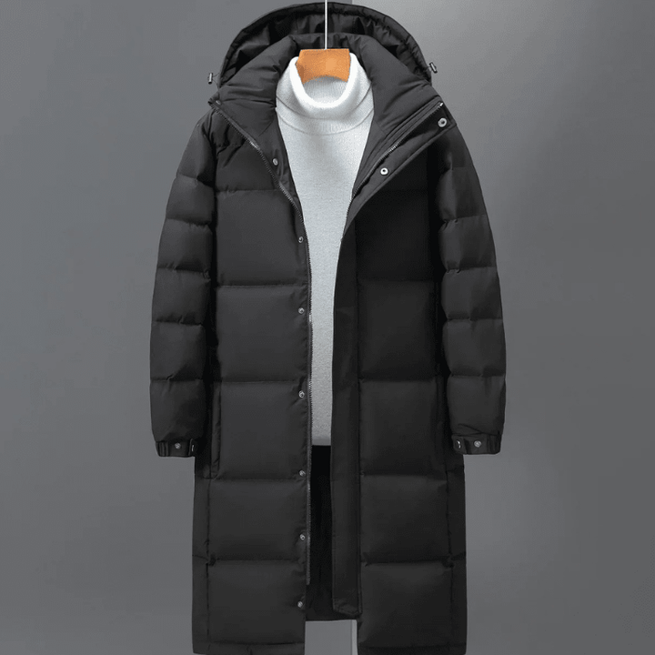 Merrick Men's Long Hooded Quilted Winter Coat