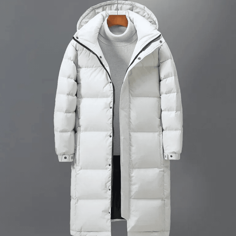 Merrick Men's Long Hooded Quilted Winter Coat