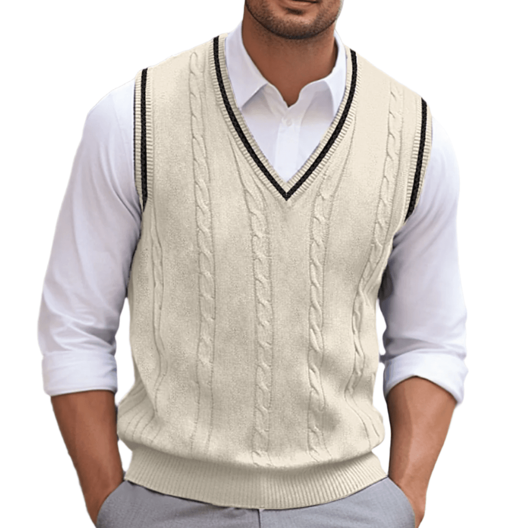 Joel Men's Sleeveless V-Neck Knitted Vest