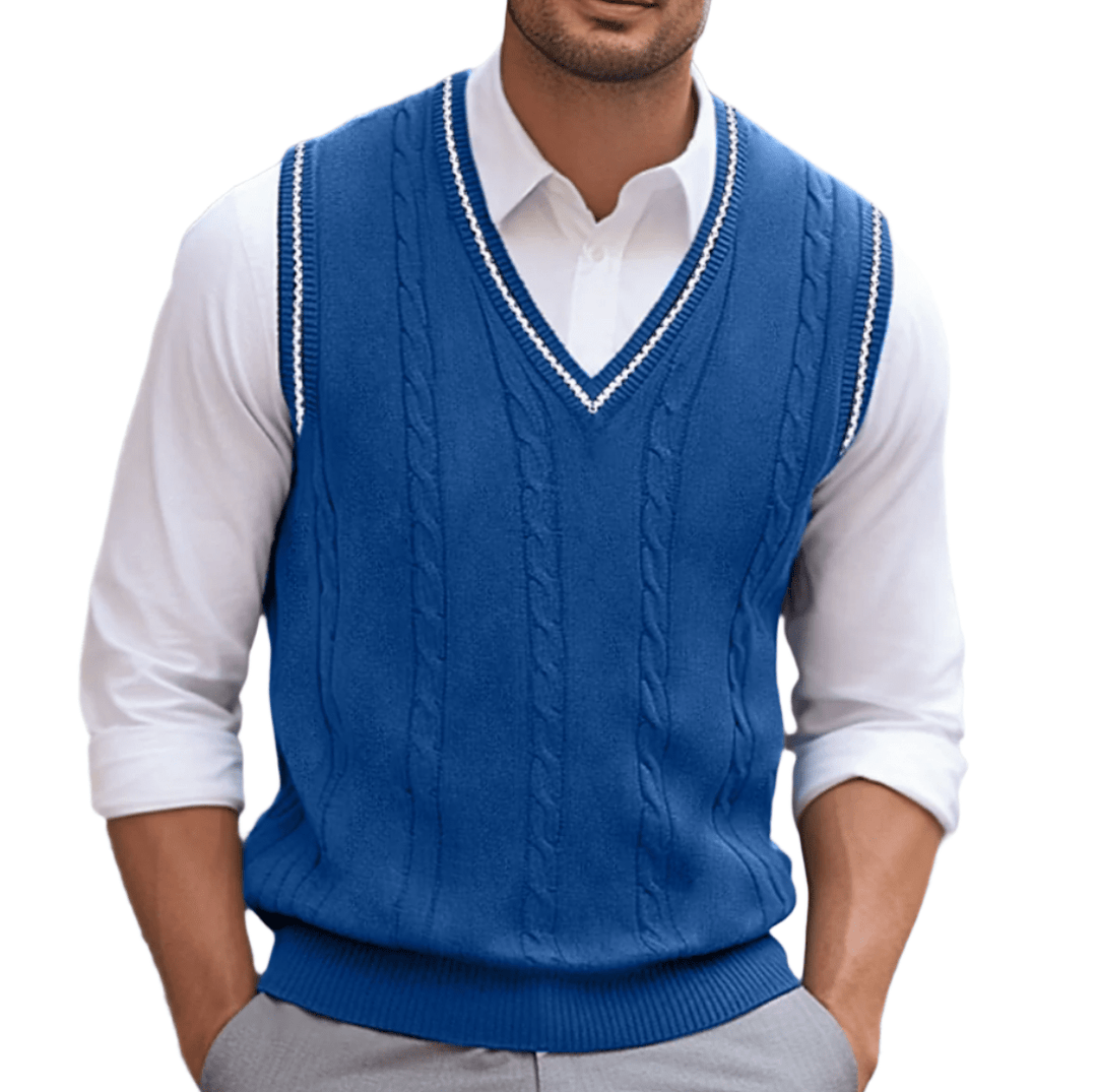 Joel Men's Sleeveless V-Neck Knitted Vest