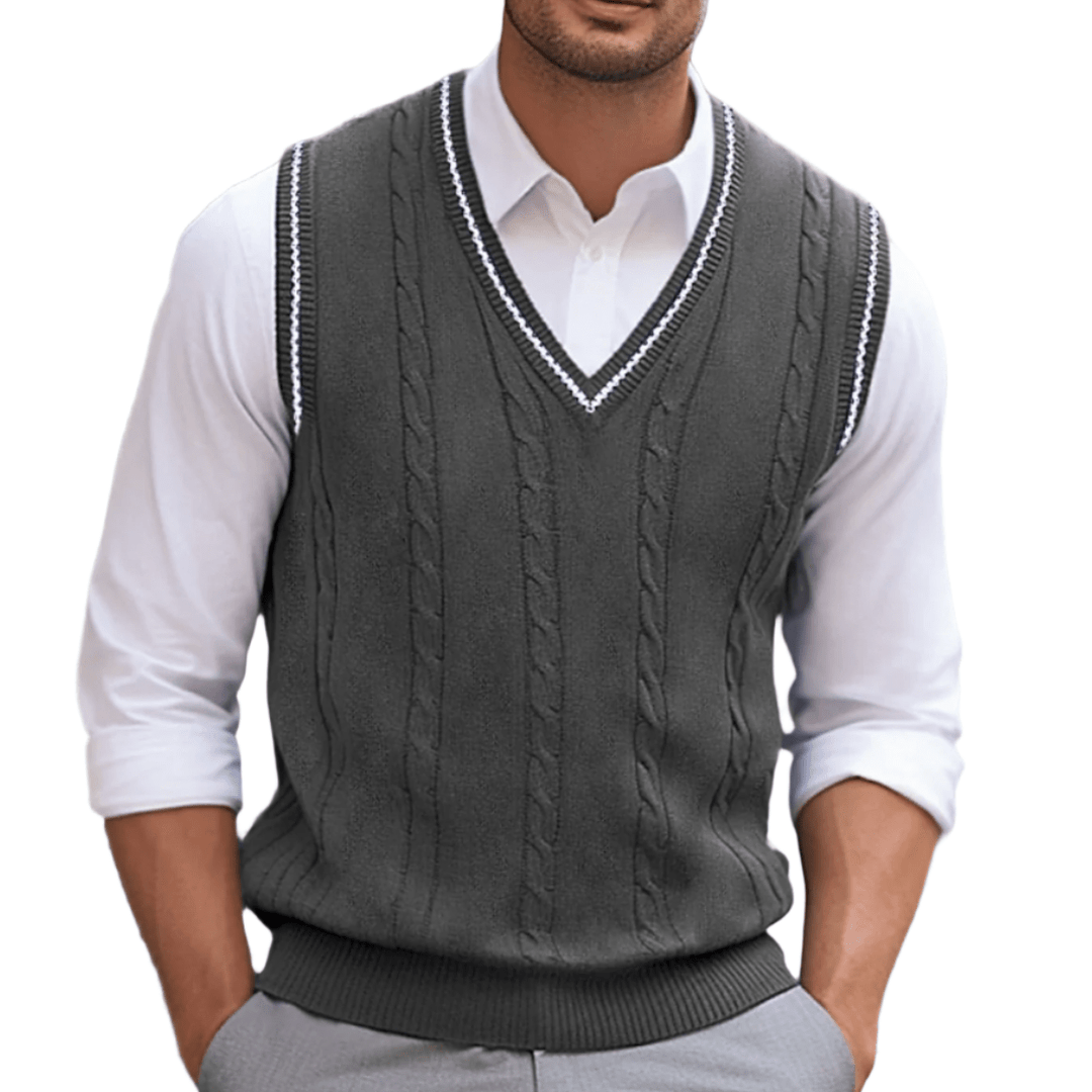 Joel Men's Sleeveless V-Neck Knitted Vest