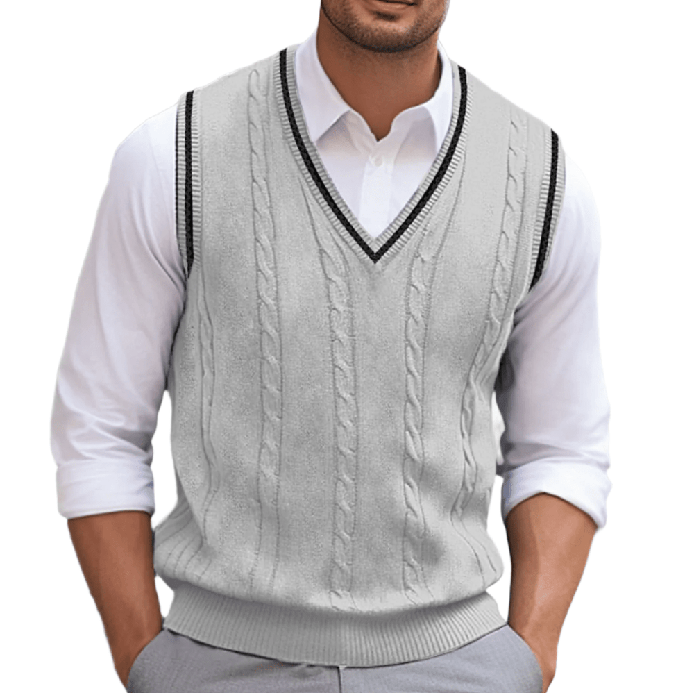 Joel Men's Sleeveless V-Neck Knitted Vest