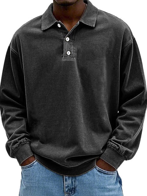Micah Men's Long Sleeve Polo Sweatshirt