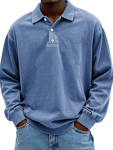 Micah Men's Long Sleeve Polo Sweatshirt