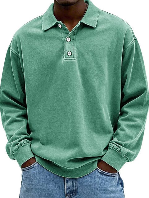 Micah Men's Long Sleeve Polo Sweatshirt
