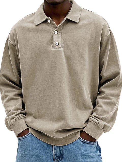 Micah Men's Long Sleeve Polo Sweatshirt