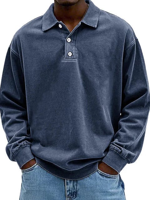 Micah Men's Long Sleeve Polo Sweatshirt