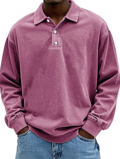 Micah Men's Long Sleeve Polo Sweatshirt
