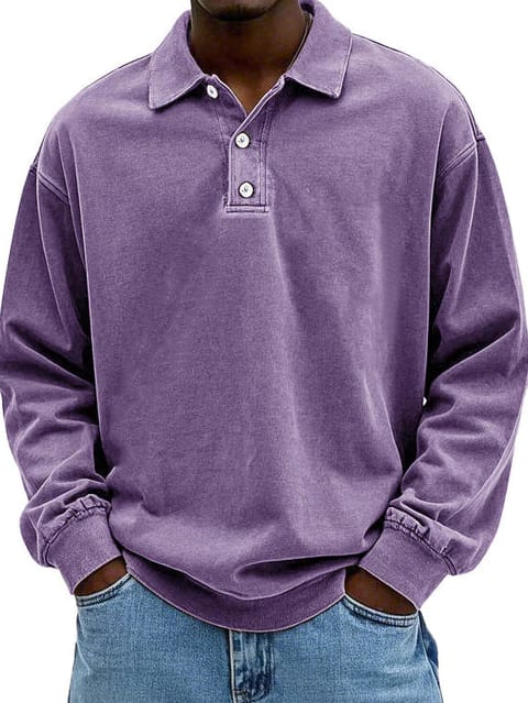 Micah Men's Long Sleeve Polo Sweatshirt