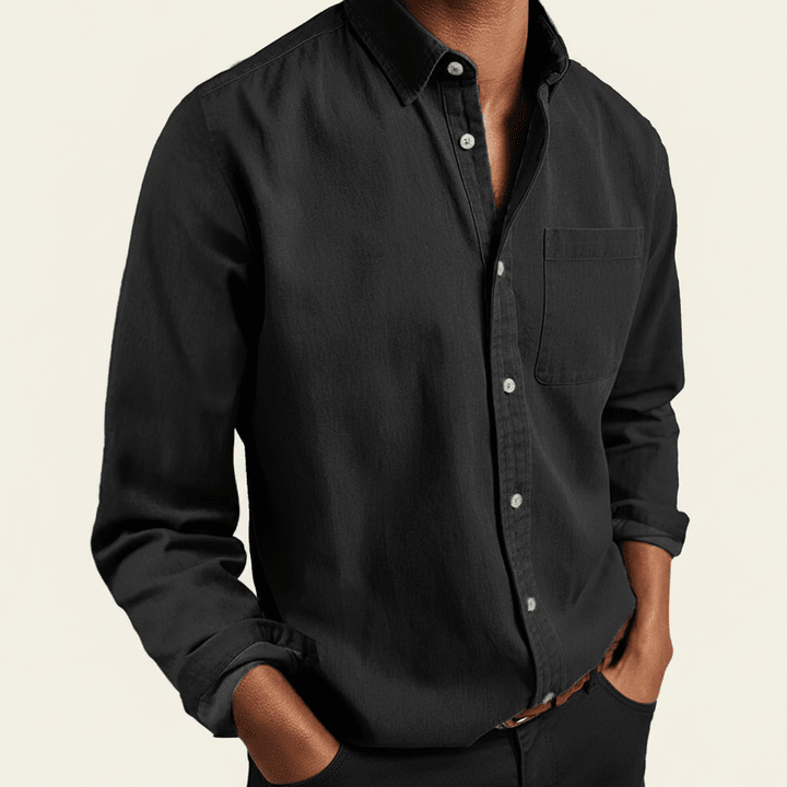 Fabian Men's Classic Button-Front Pocket Shirt
