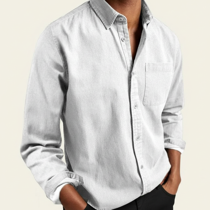 Fabian Men's Classic Button-Front Pocket Shirt