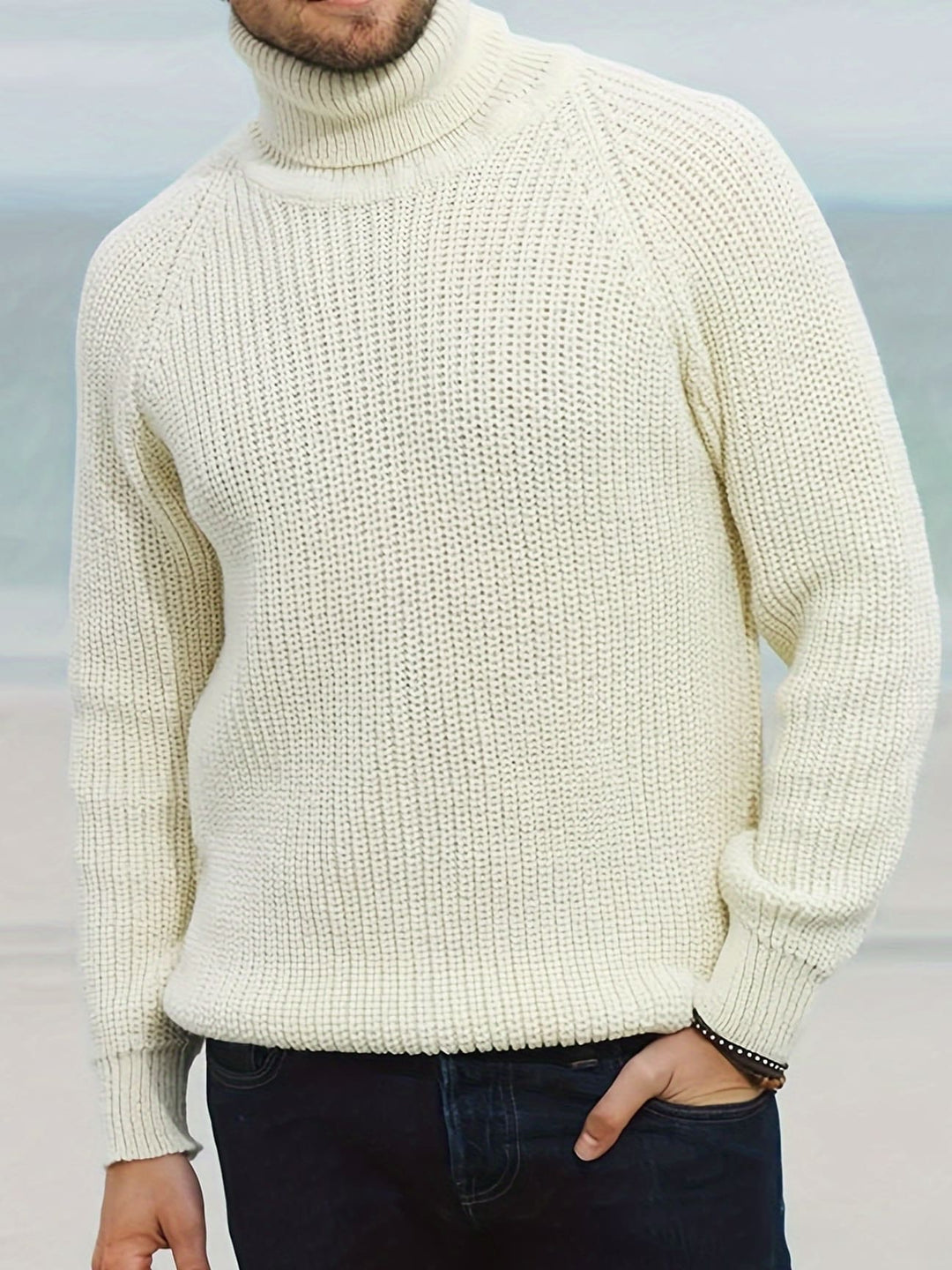 Adrian Men's Roll Neck Knit Jumper