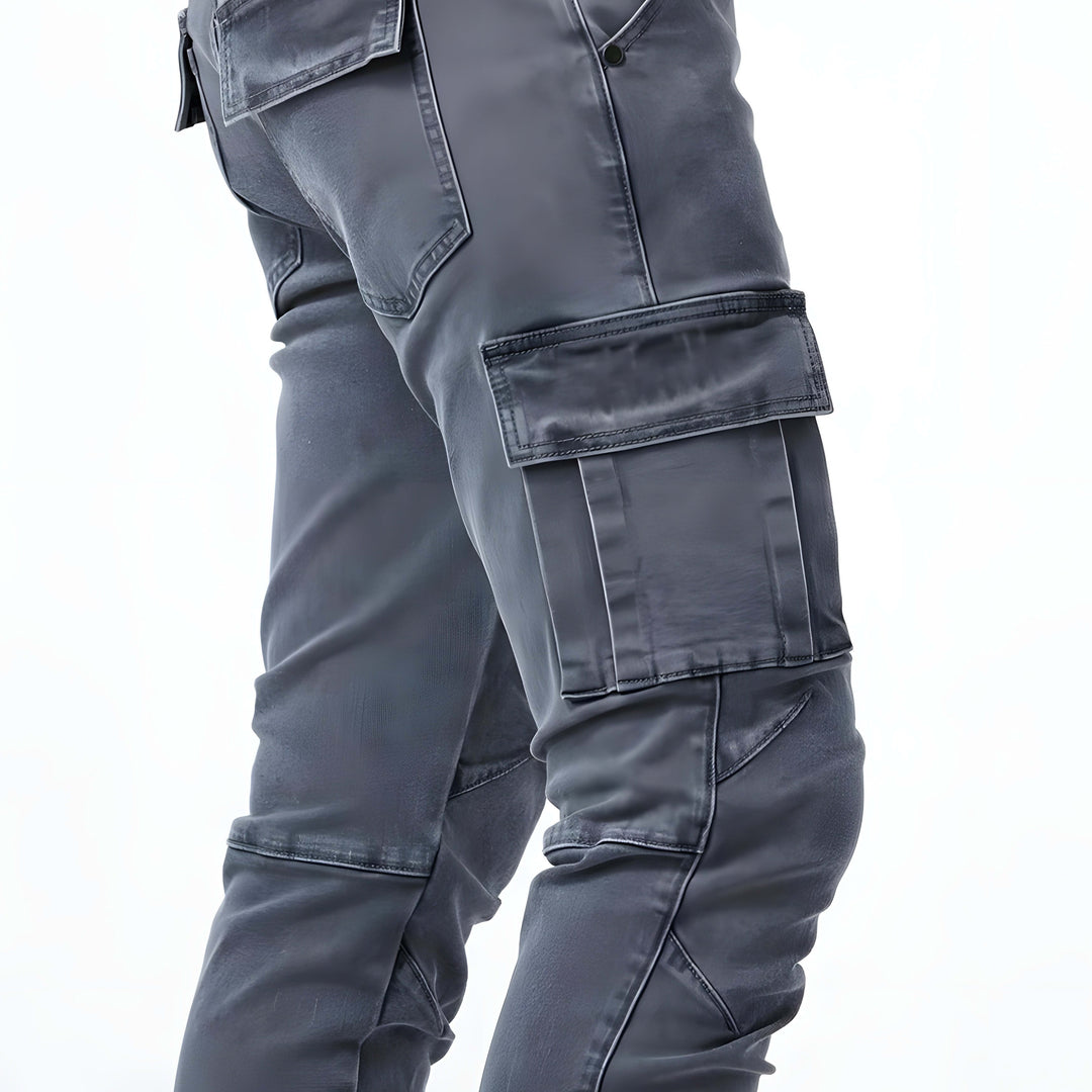 Odin Men's Slim Cargo Trousers with Multiple Pockets