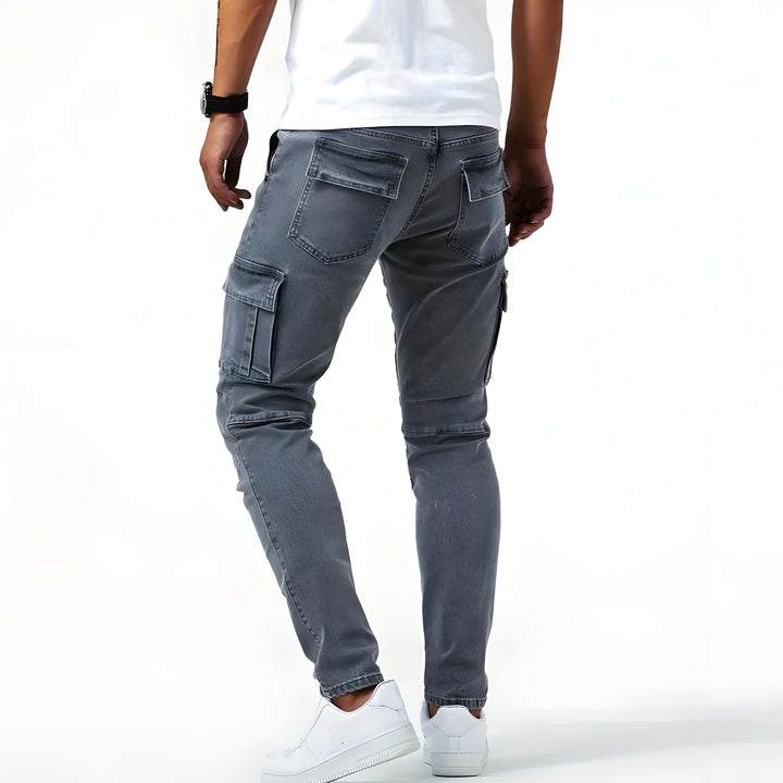 Odin Men's Slim Cargo Trousers with Multiple Pockets