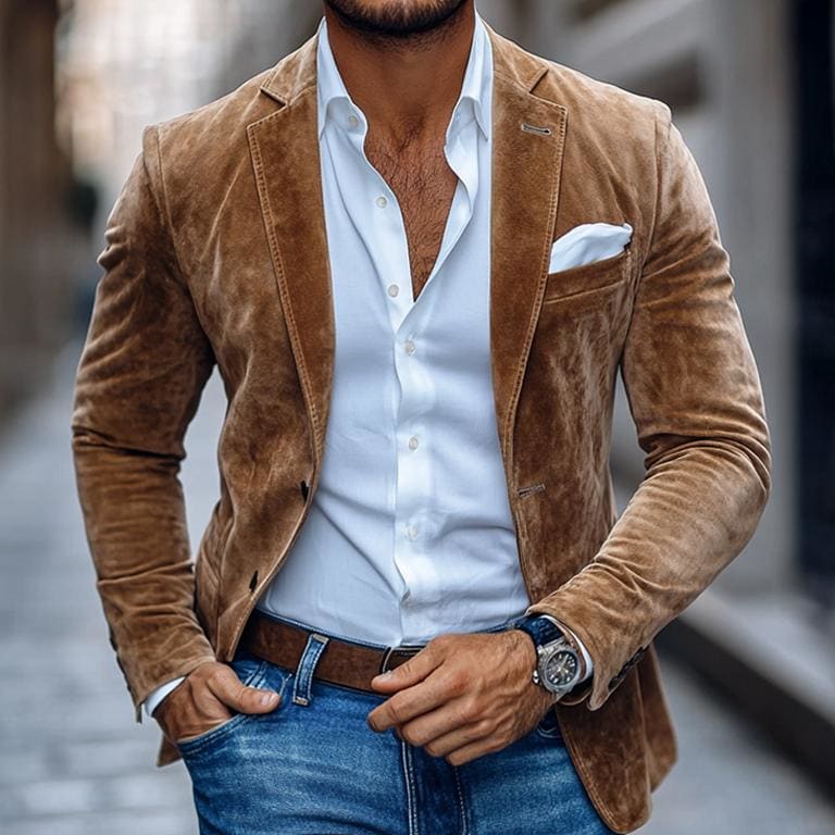 Felix Men's Tailored Suede-Look Jacket